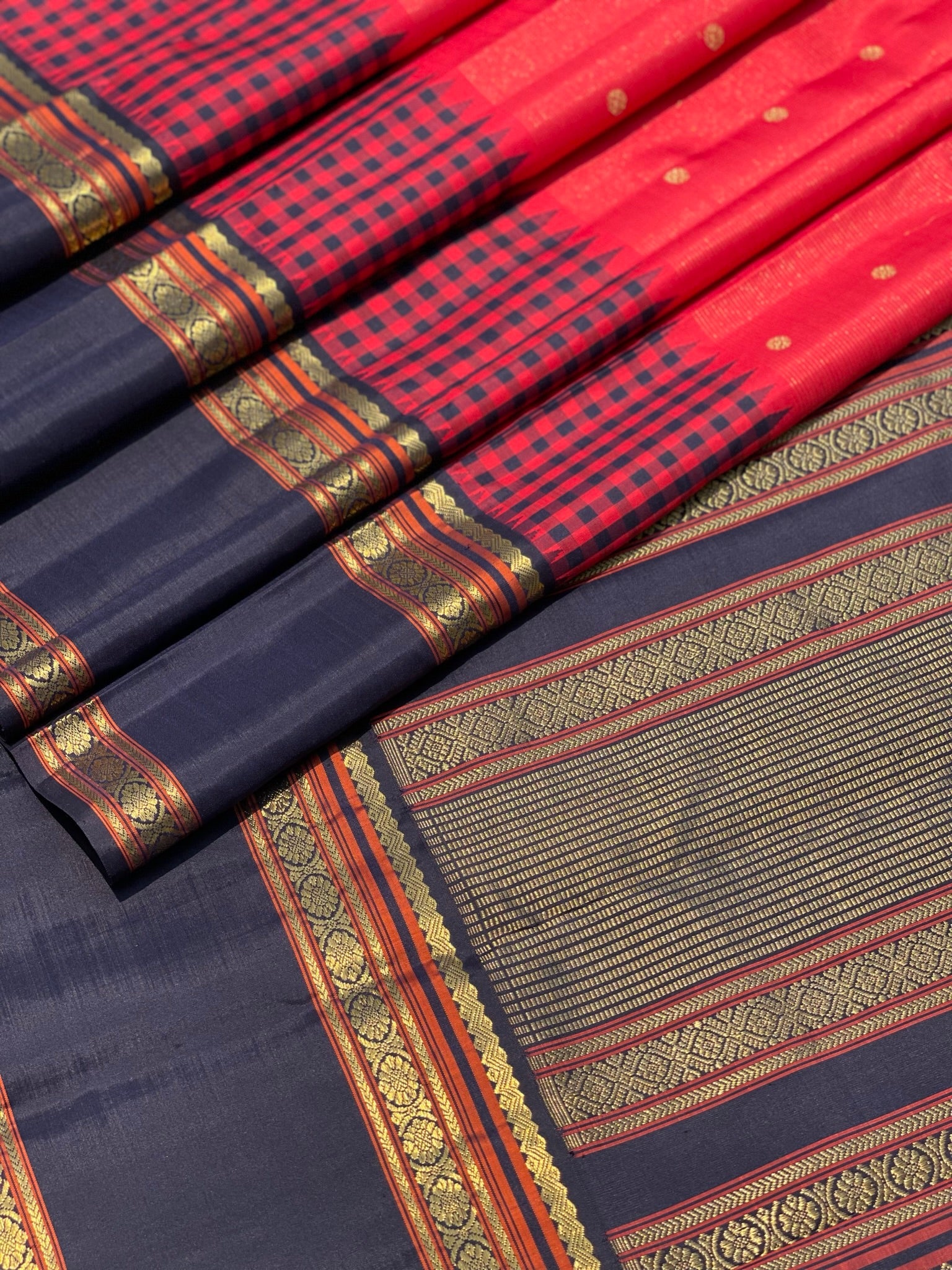 Heirloom Reinterpretation Of Vairaoosi Kanchivaram Silk Saree With Alternate Korai Border