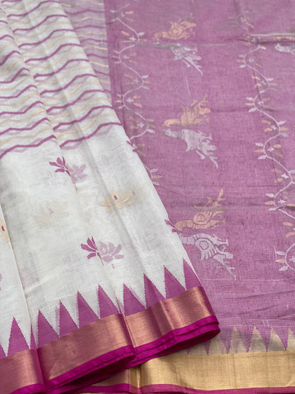 All Over Designer Exclusive Ponduru Khadi Jaal Jamdani Saree