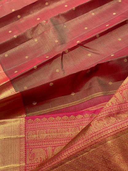 Heirloom Vairaoosi Kanchivaram Silk Saree With 4 Gm Gold Zari