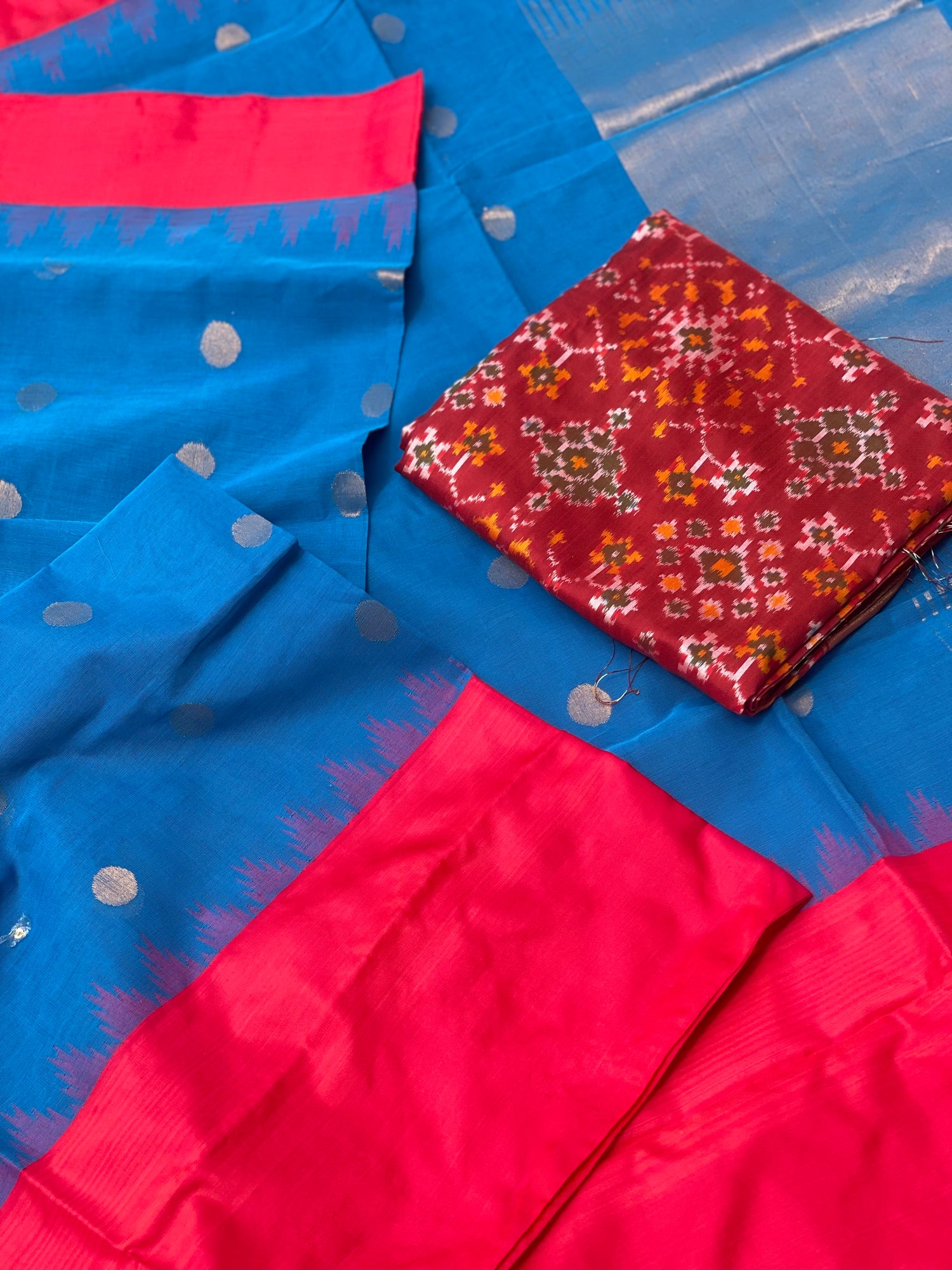 Ponduru Khadi Jamdani cotton saree