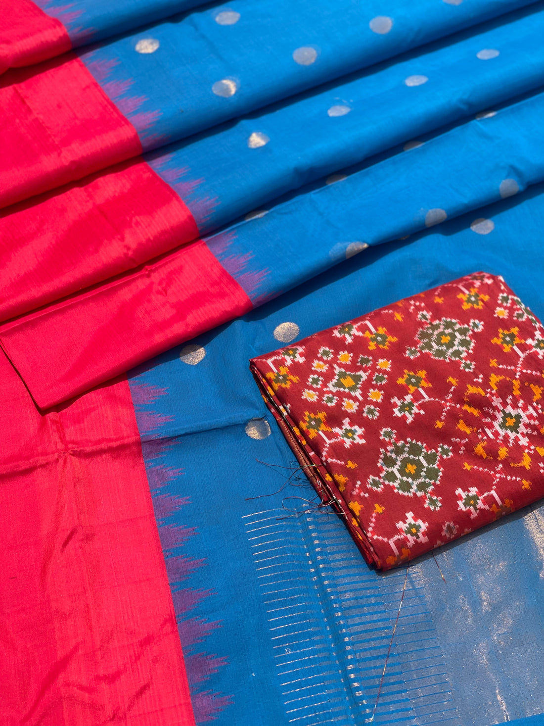 Ponduru Khadi Jamdani cotton saree