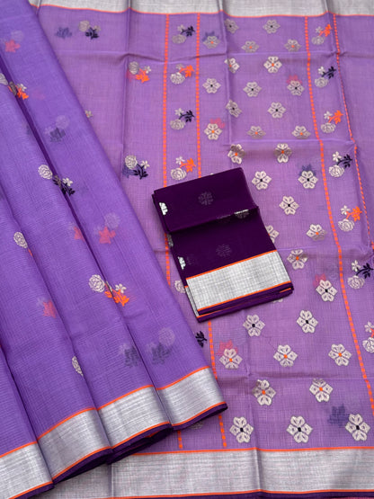 Handwoven zari Kota silk by cotton saree