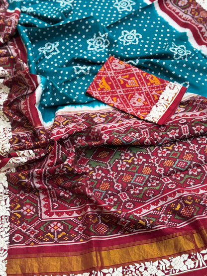 Client payment link 1 of 2 - for patola ikkat silk Bhandej with Parsi gara