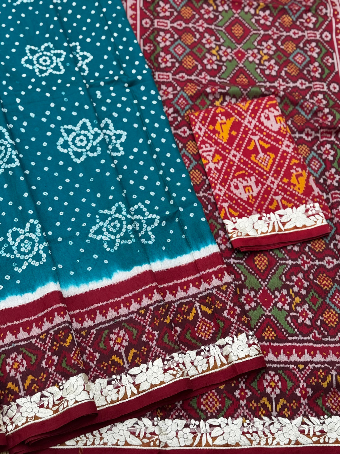 Client payment link 1 of 2 - for patola ikkat silk Bhandej with Parsi gara