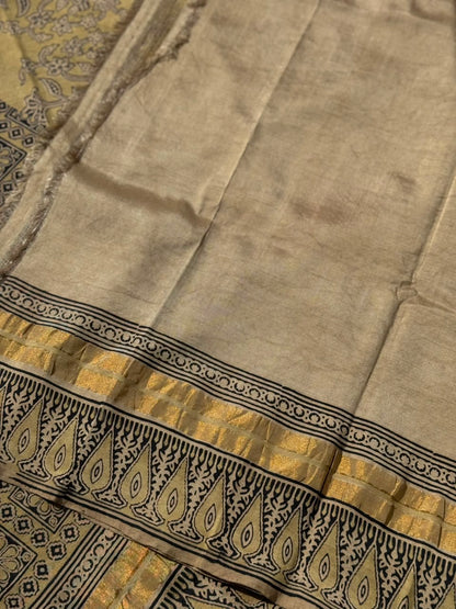 EYARKAI - NATURAL DYE KODALIKARUPPUR BLOCK PRINTS ON MULBERRY SILK