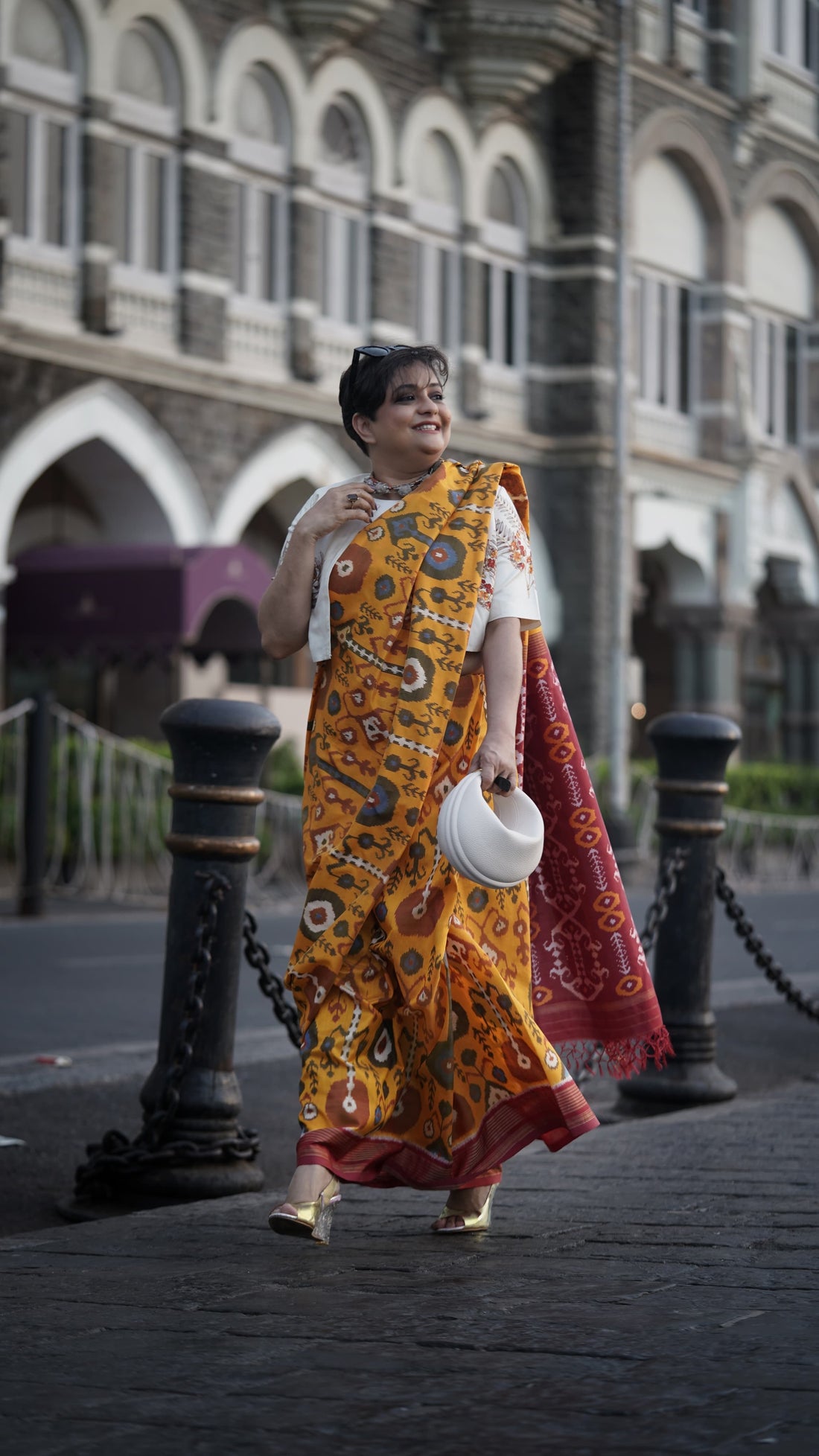 Stunner Vintage revival Uzbek tussar by mulberry silk ikkat saree