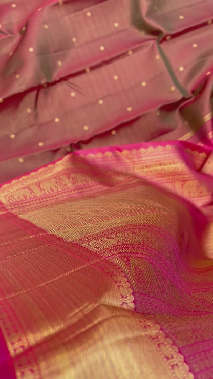 Heirloom Vairaoosi Kanchivaram Silk Saree With 4 Gm Gold Zari