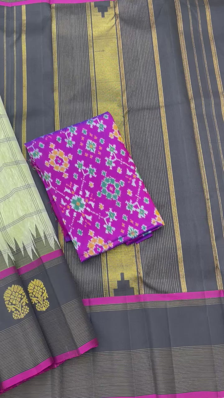 Linen By Silk Korvai Kanchivaram Saree