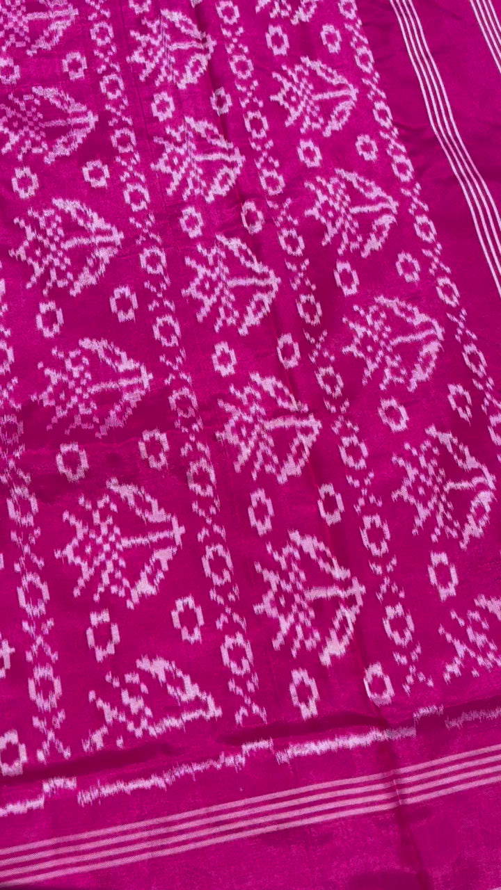 Contemporary Silk Ikkat With Bandhej Inspired Design Saree