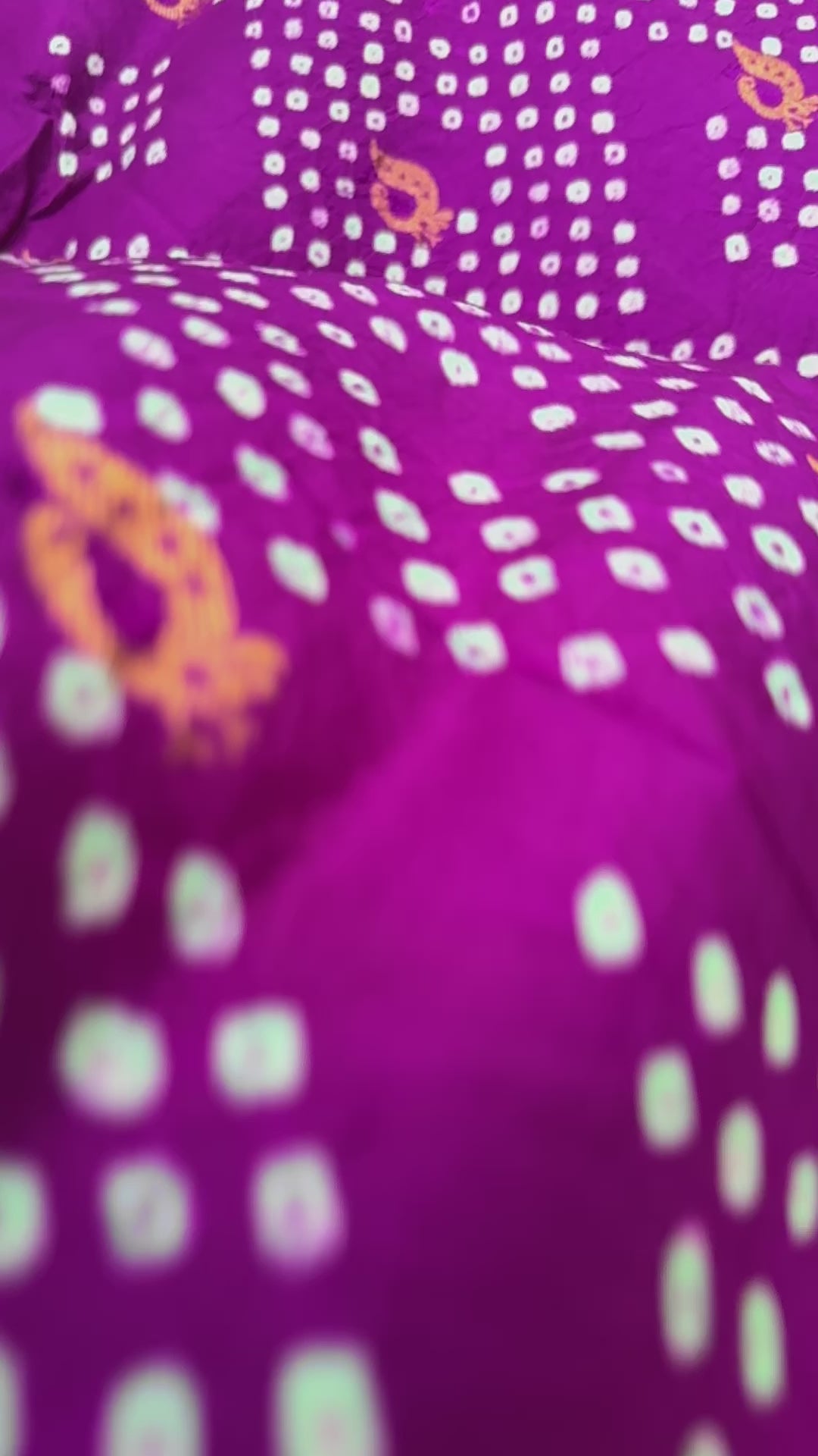 Purple with seagreen Paithani Silk With Bandhej Tie And Dye Muniya Border Saree