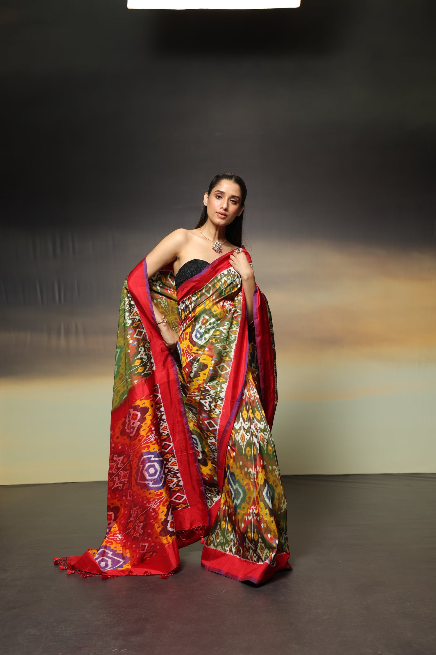 MAGIZHAM- ultra-luxurious, pure mulberry Uzbek ikkat design draws inspiration from Met Museum archives