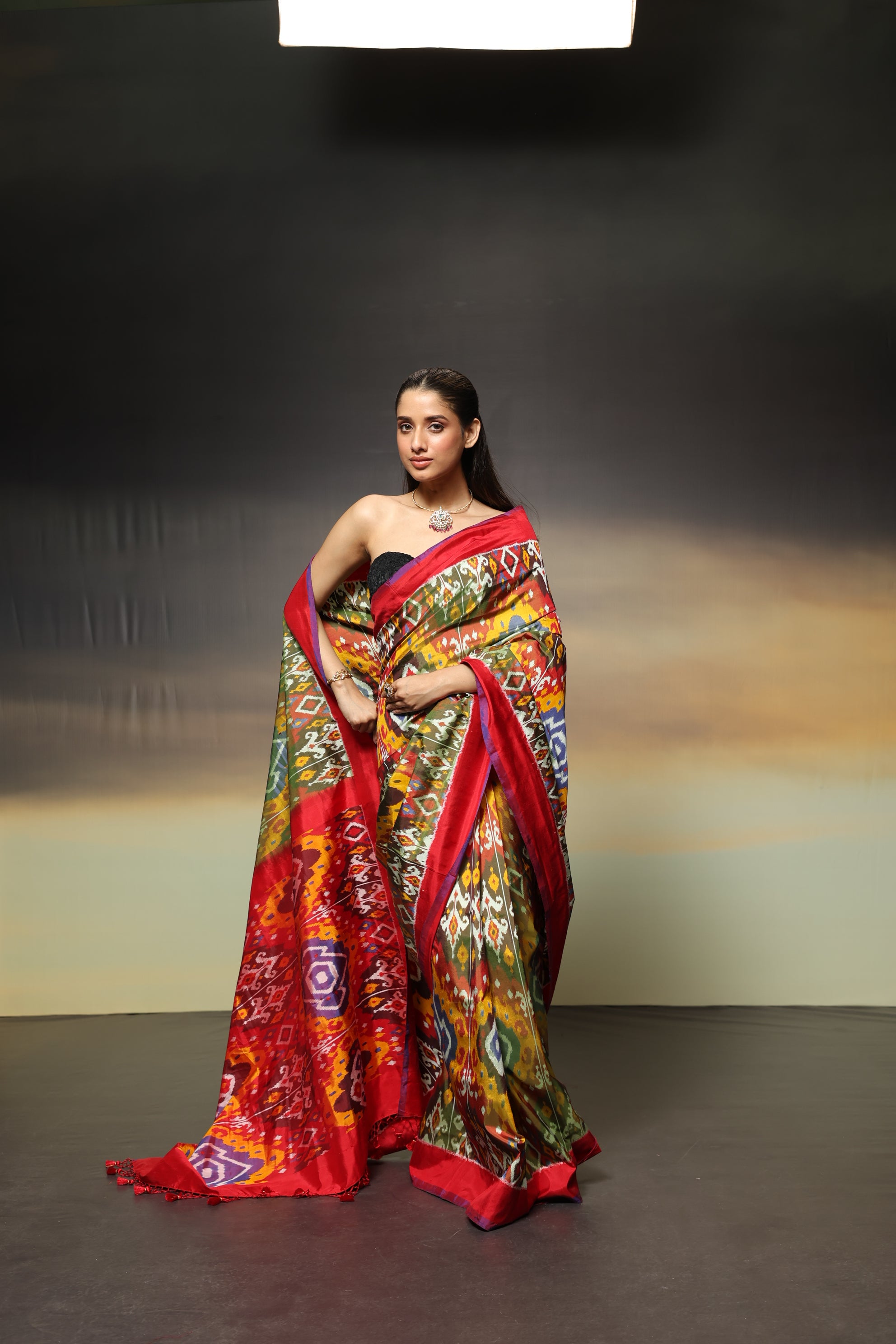 MAGIZHAM- ultra-luxurious, pure mulberry Uzbek ikkat design draws inspiration from Met Museum archives