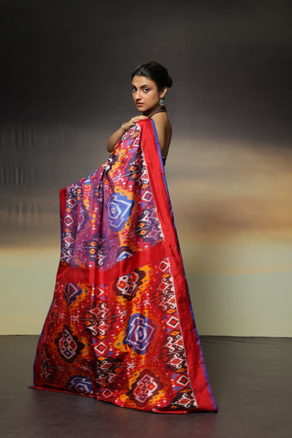 MAGIZHAM- ultra-luxurious, pure mulberry Uzbek ikkat design draws inspiration from Met Museum archives