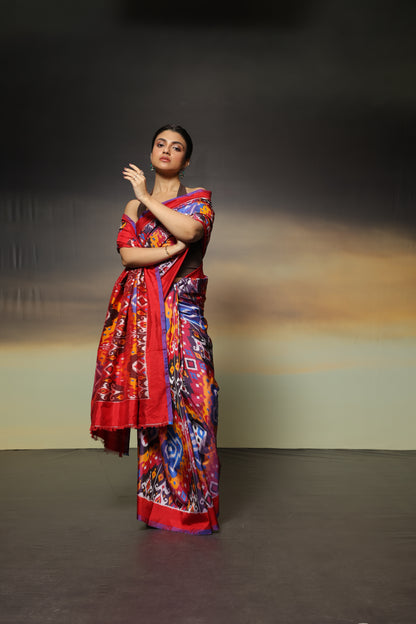 MAGIZHAM- ultra-luxurious, pure mulberry Uzbek ikkat design draws inspiration from Met Museum archives